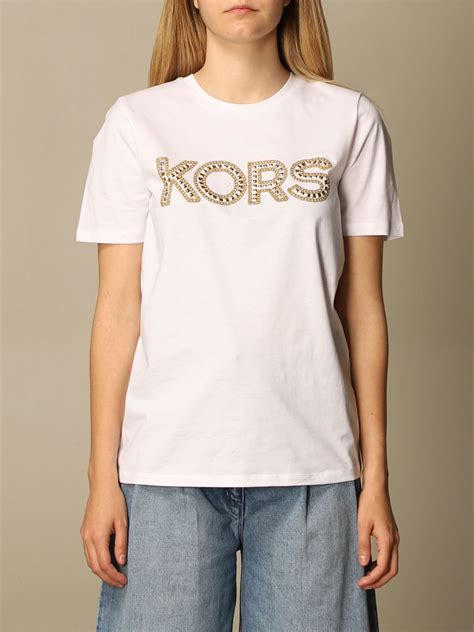 michael kors white t shirt|Michael Kors zip up shirt.